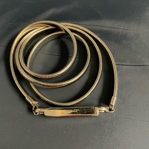 Silver-tone Dress-up/Dress-down Stretchy Belt